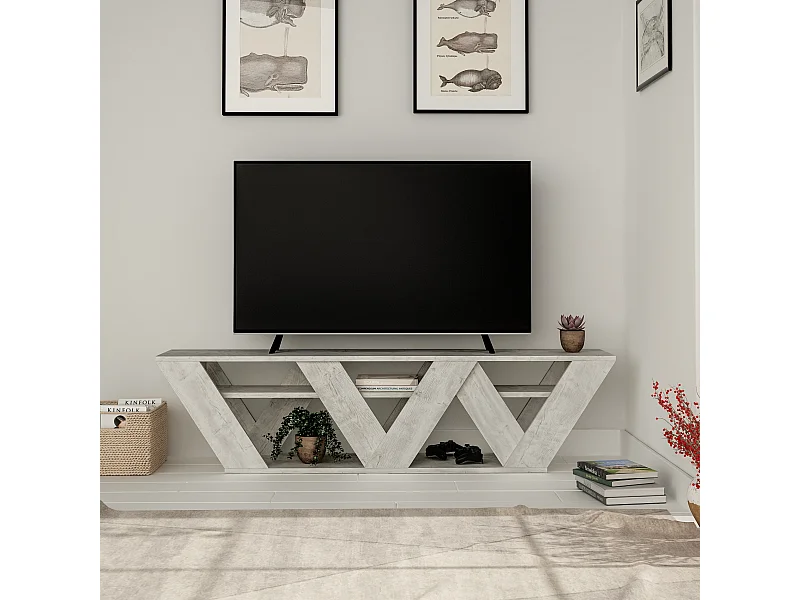 TV - Unit RALLA -  Altweiß - 158 x 30 x 40 cm