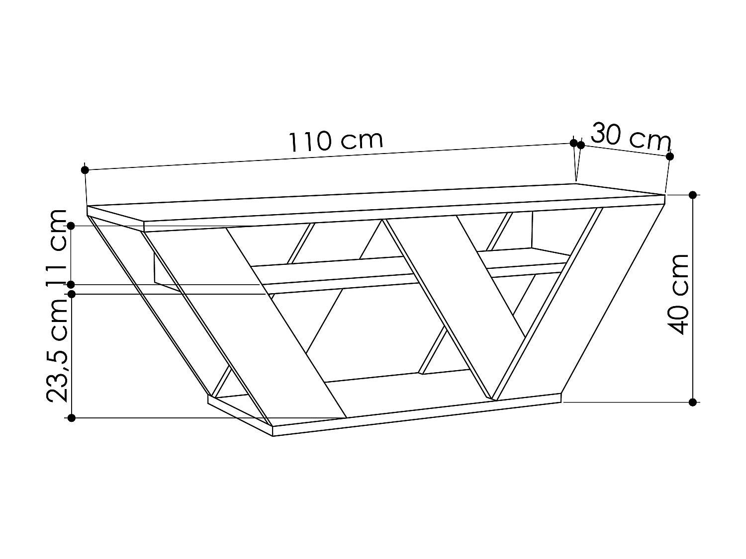 Table TV PIPRALLA- beige, 30x110x40