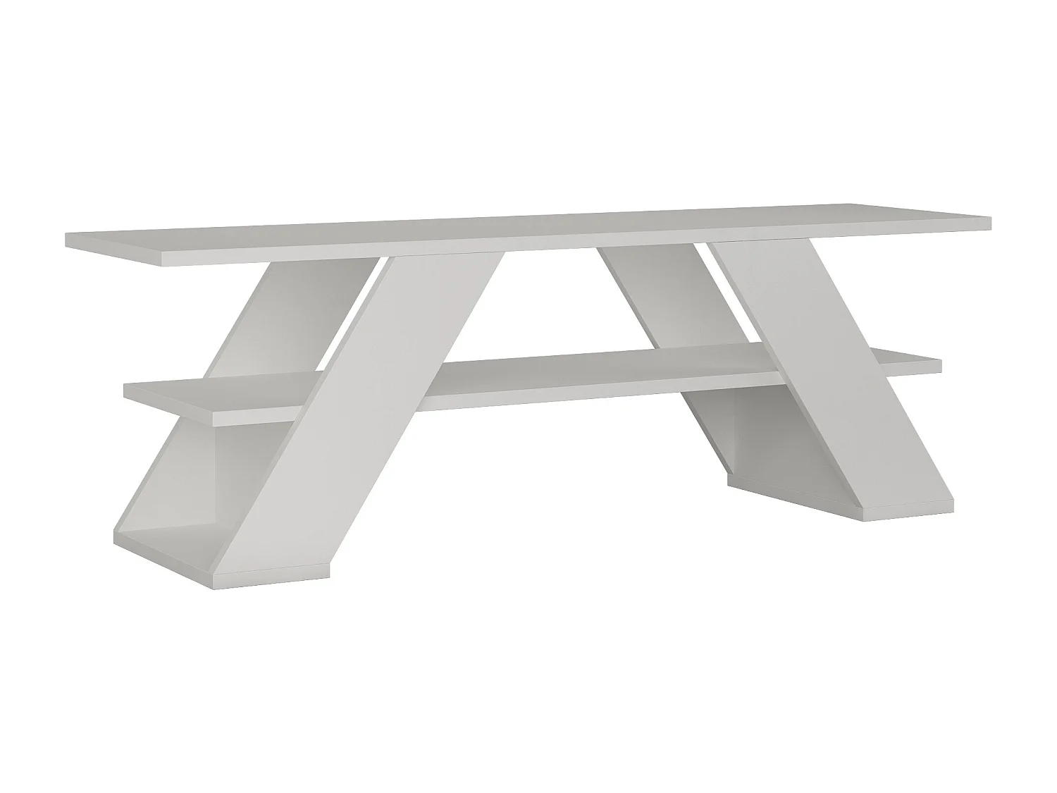 Table TV FARFALLA- blanc, 40x120x34