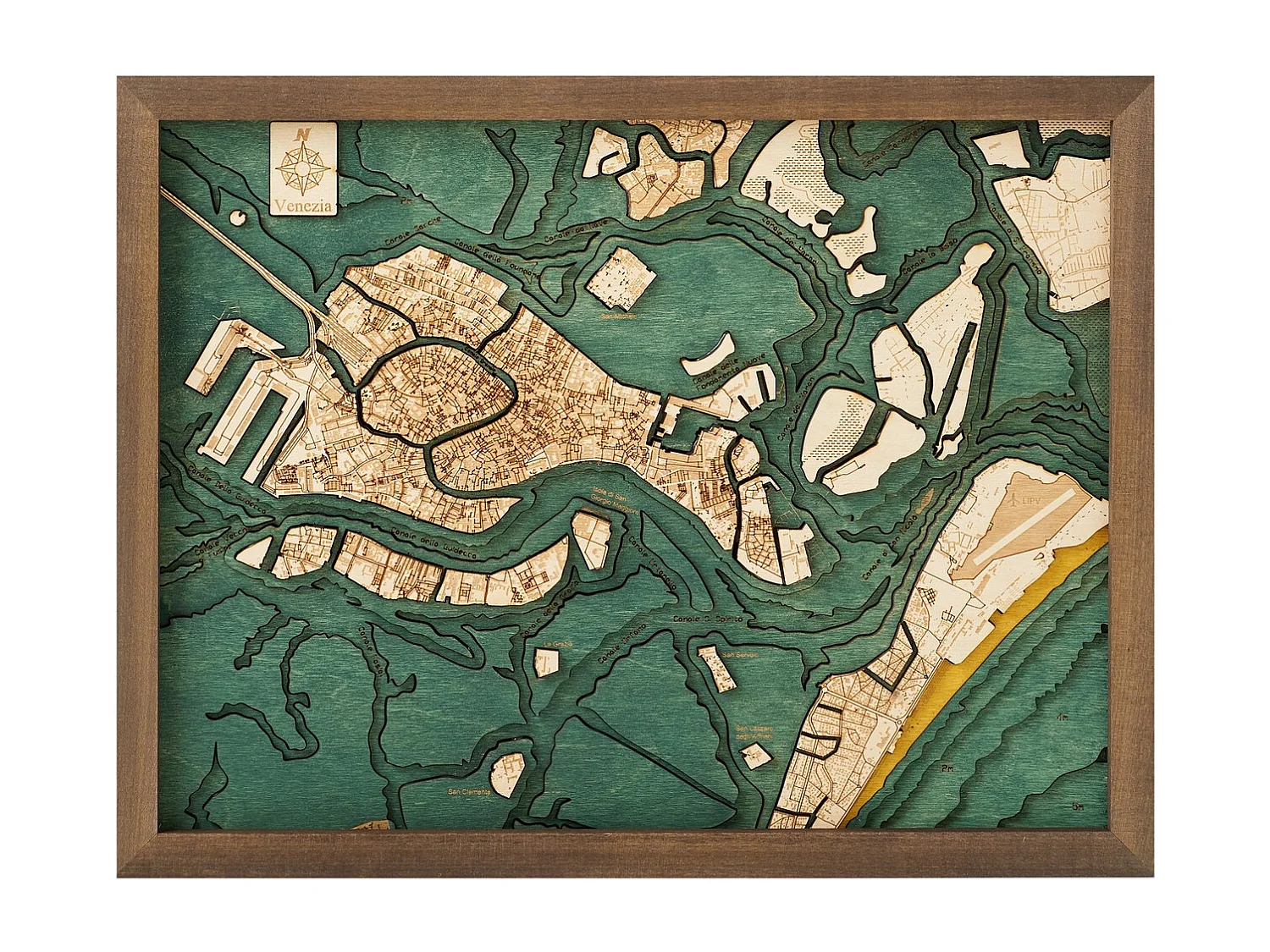 Carte 3D avec Cadre Venise S, Multicouleur, 41x6x81 cm, CUTTING BROTHERS