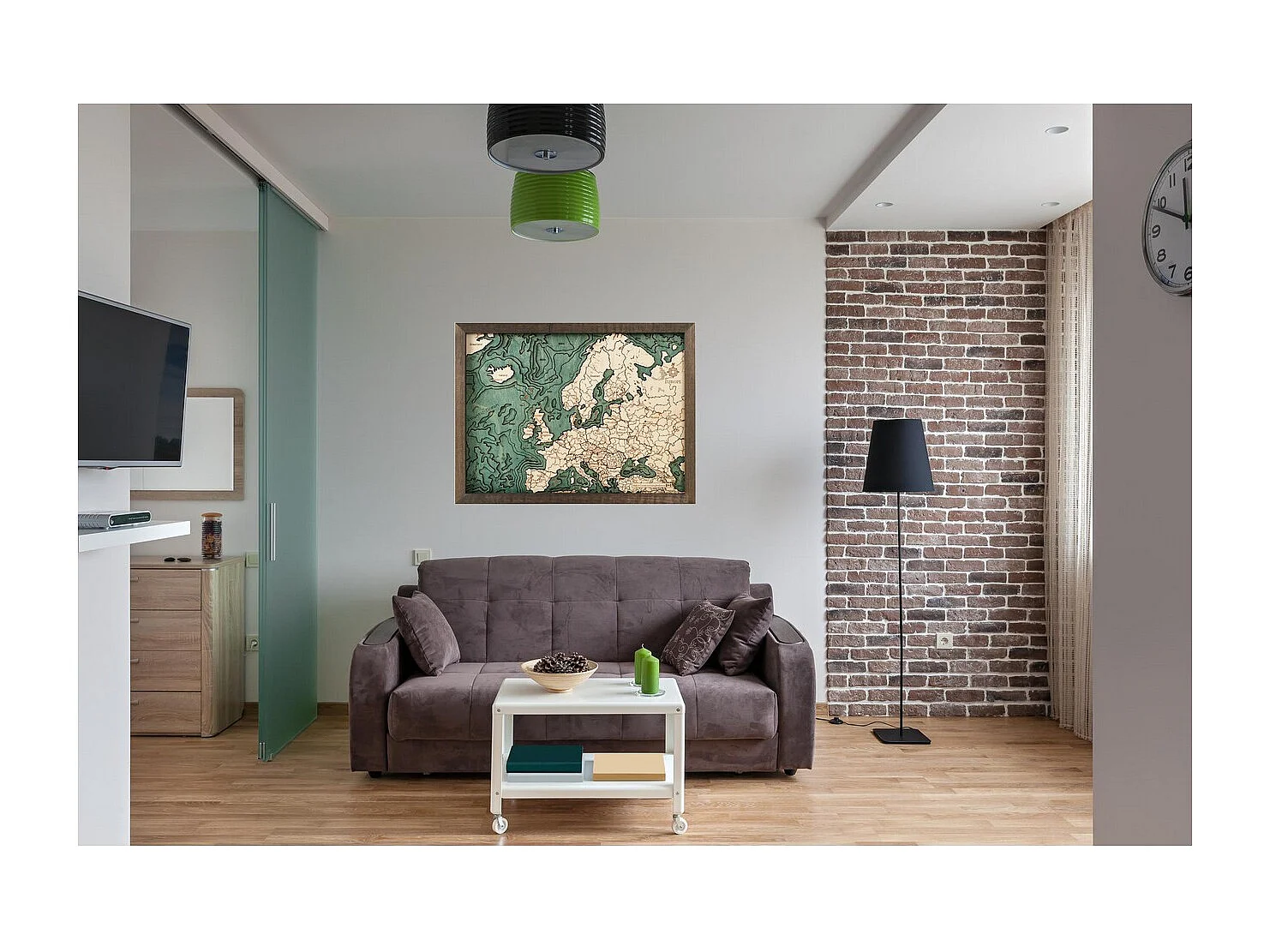 Mapa 3D con Marco Europa L, Multicolor, 81x6x61 cm, CUTTING BROTHERS