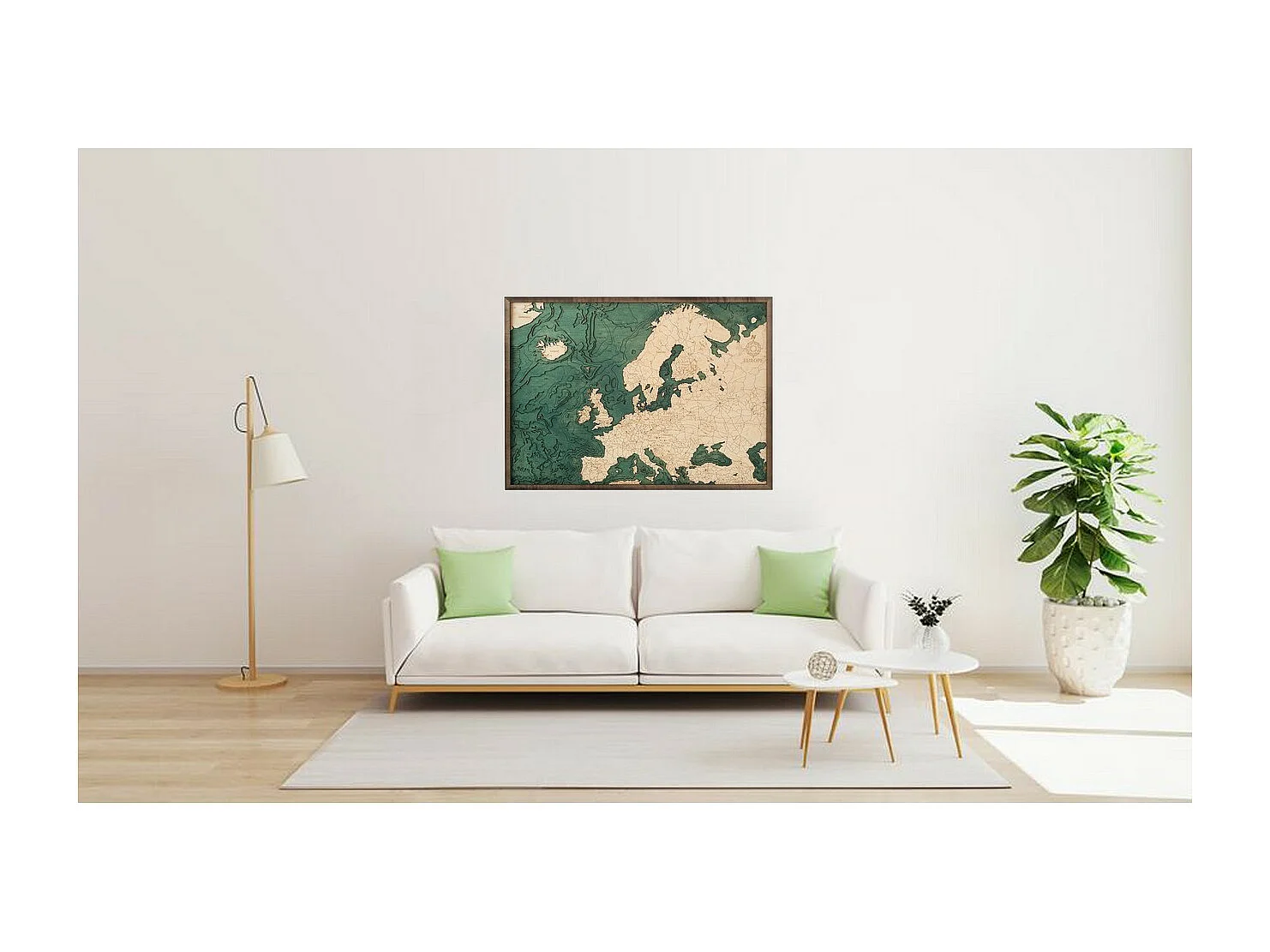 Mapa 3D con Marco Europa L, Multicolor, 81x6x61 cm, CUTTING BROTHERS