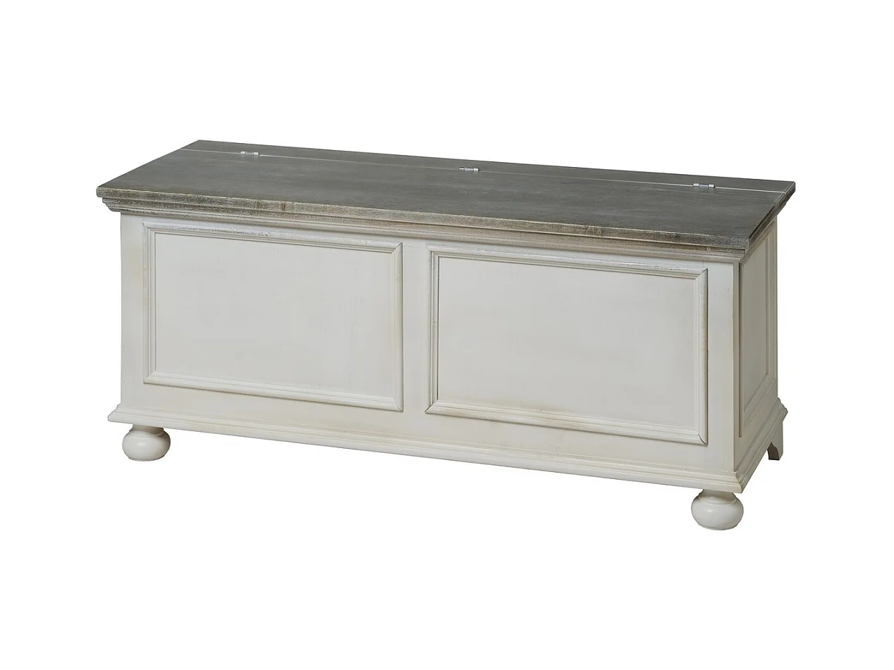 Banc Franca, Blanc, 120x44x51 cm, EPIKASA