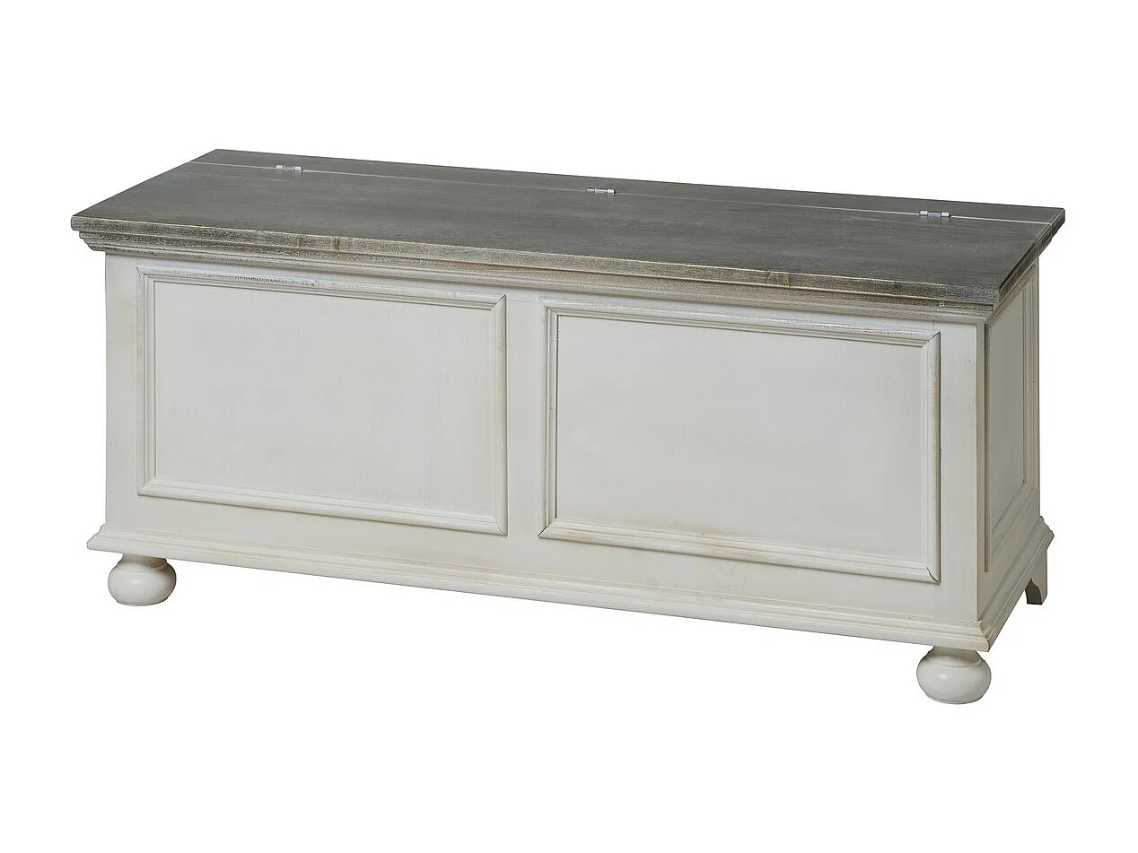 Banc Franca, Blanc, 120x44x51 cm, EPIKASA