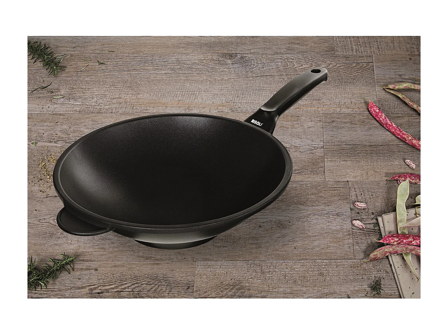 Wok Explora, Czarny, 30x30x10 cm, Risolì