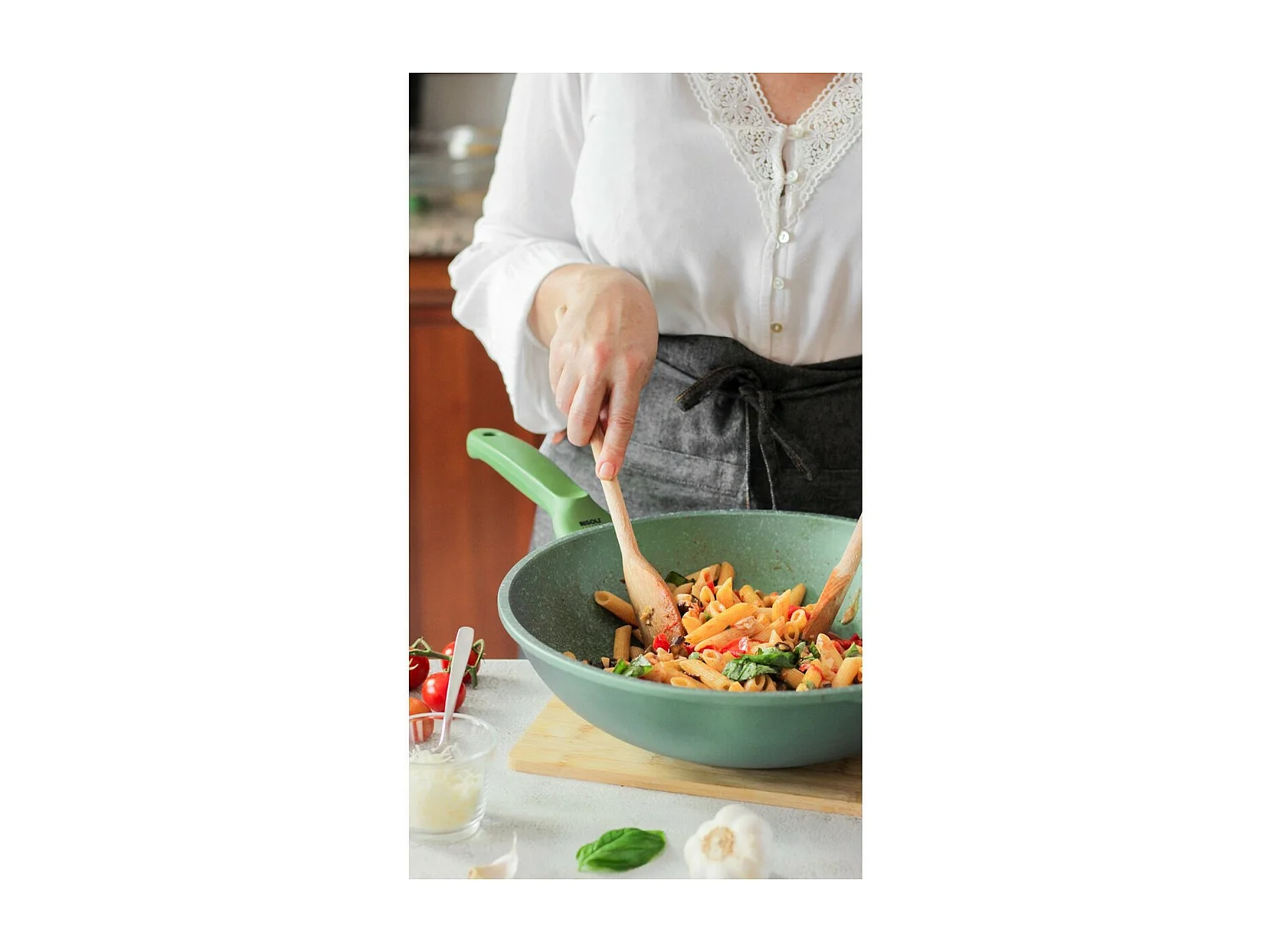 Wok Dr. Green, Groen, 32x32x10 cm, Risolì