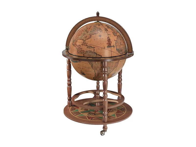 Bar Tafelglobe Calipso, Bruin, 60x60x98 cm, ZOFFOLI