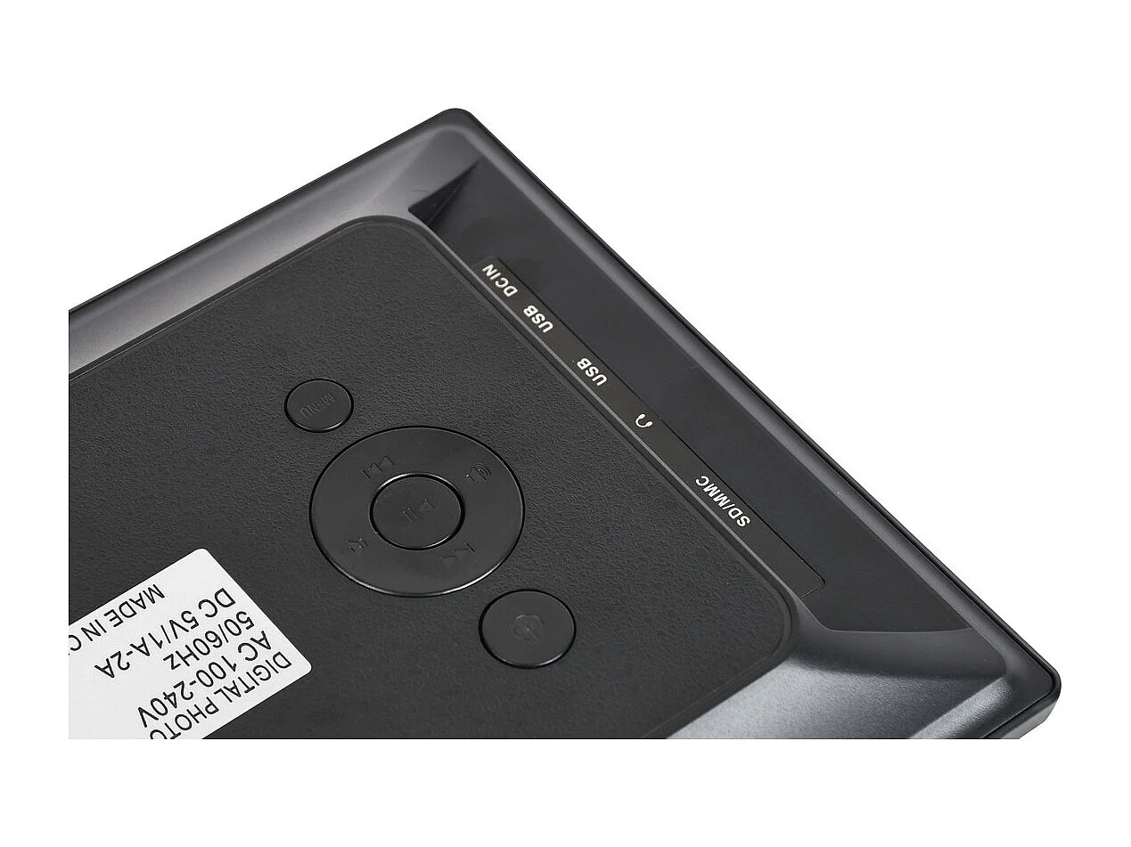 Digitaal Fotolijstje Mp3, Zwart, 27,3x2,3x18,6 cm, Majestic