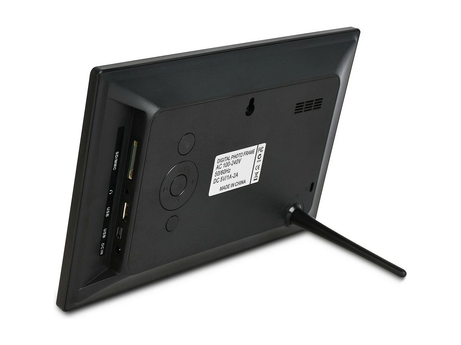 Digitaal Fotolijstje Mp3, Zwart, 27,3x2,3x18,6 cm, Majestic