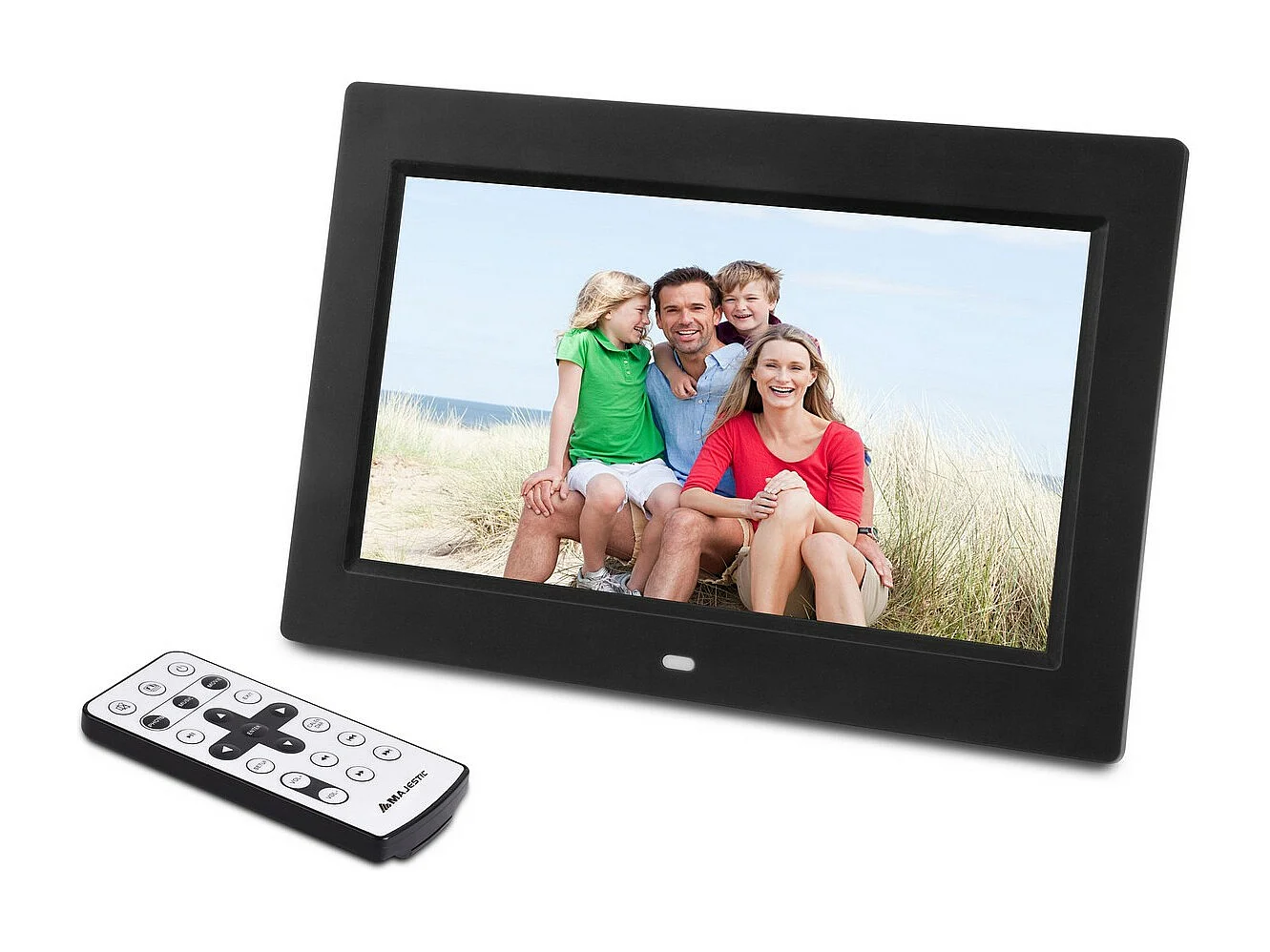 Digitaal Fotolijstje Mp3, Zwart, 27,3x2,3x18,6 cm, Majestic