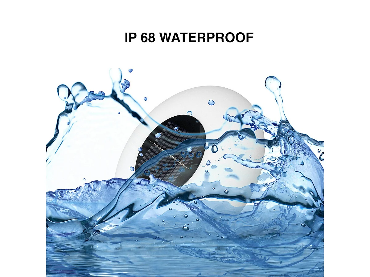 Lampada da Esterno Ricaricabile Lucilla, Bianco, 25x7x25 cm, Majestic