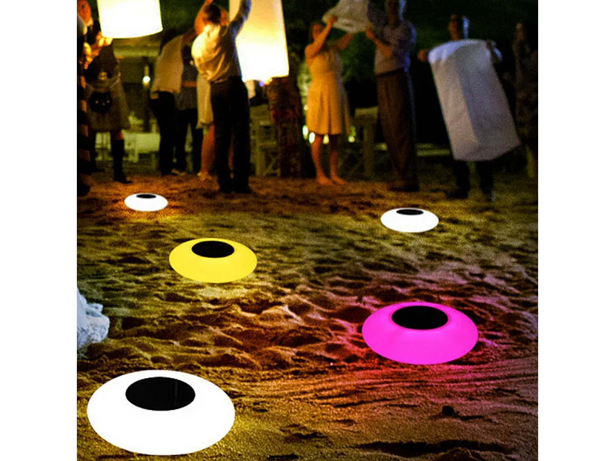 Lampada da Esterno Ricaricabile Lucilla, Bianco, 25x7x25 cm, Majestic