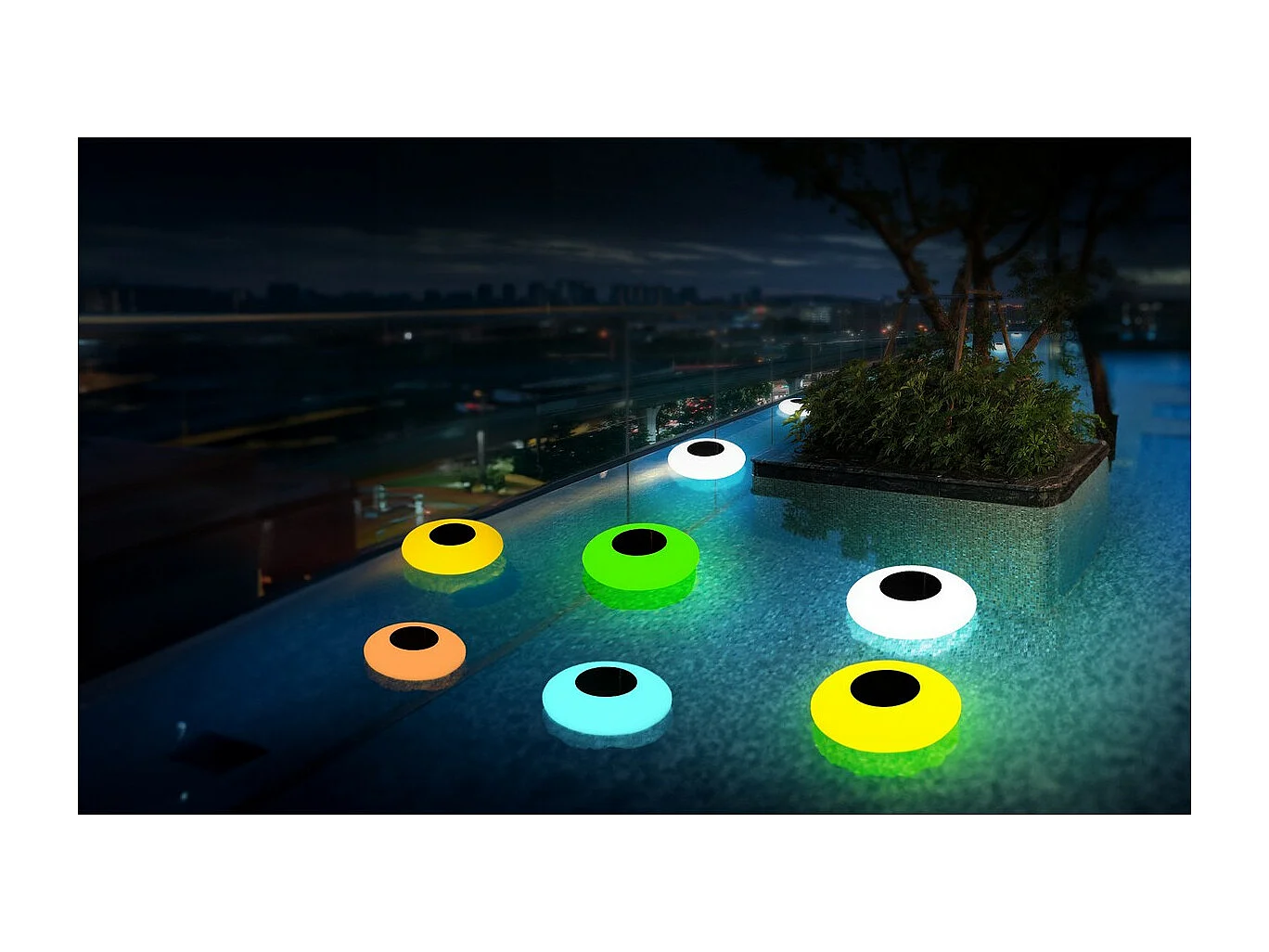 Oplaadbare Buitenlamp Lucilla, Wit, 25x7x25 cm, Majestic