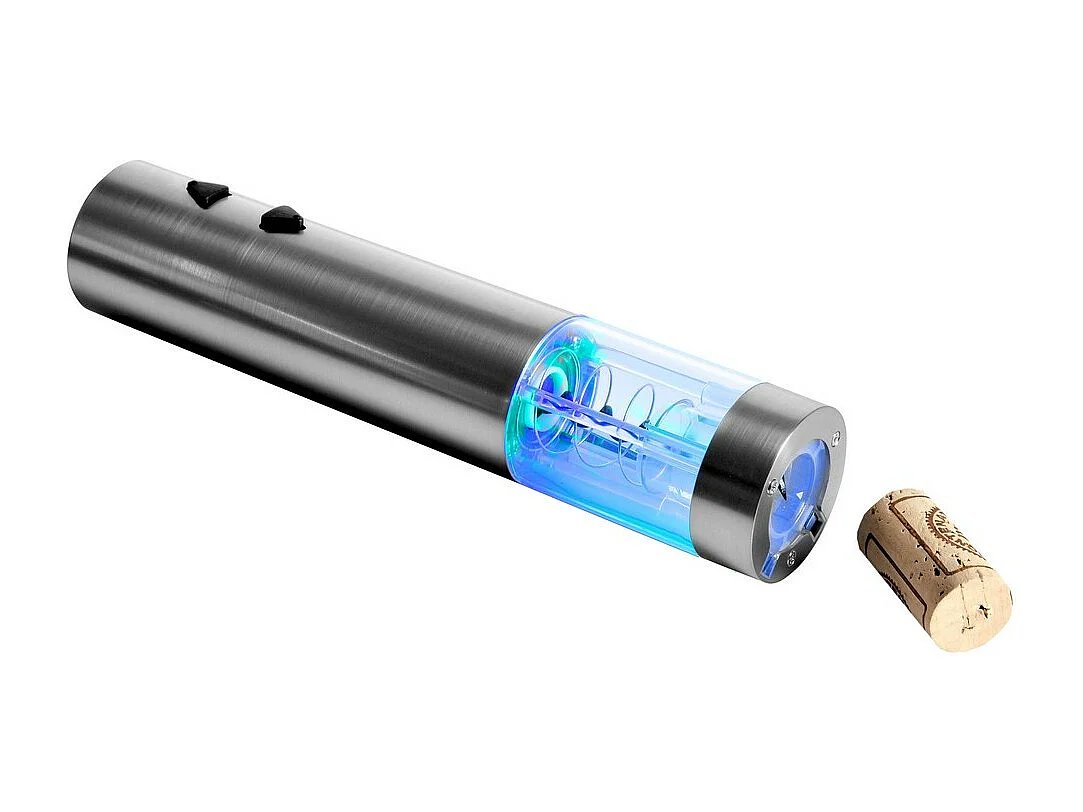 Tire-Bouchon Électrique Party, Argent, 4x4x15 cm, Majestic