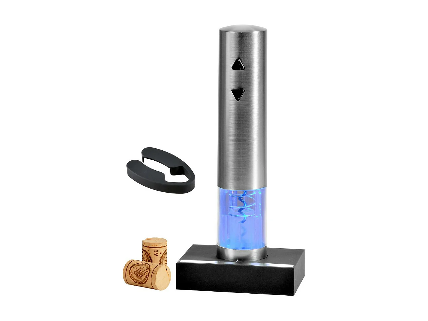 Tire-Bouchon Électrique Party, Argent, 4x4x15 cm, Majestic