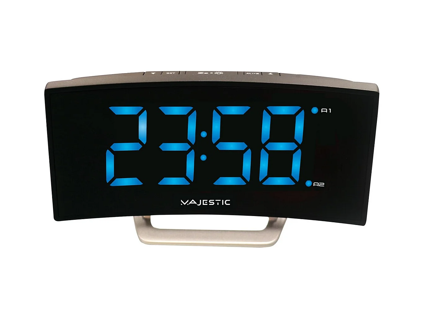 Inteligentny Budzik Morning, Czarny, 4x8,7x17,1 cm, Majestic