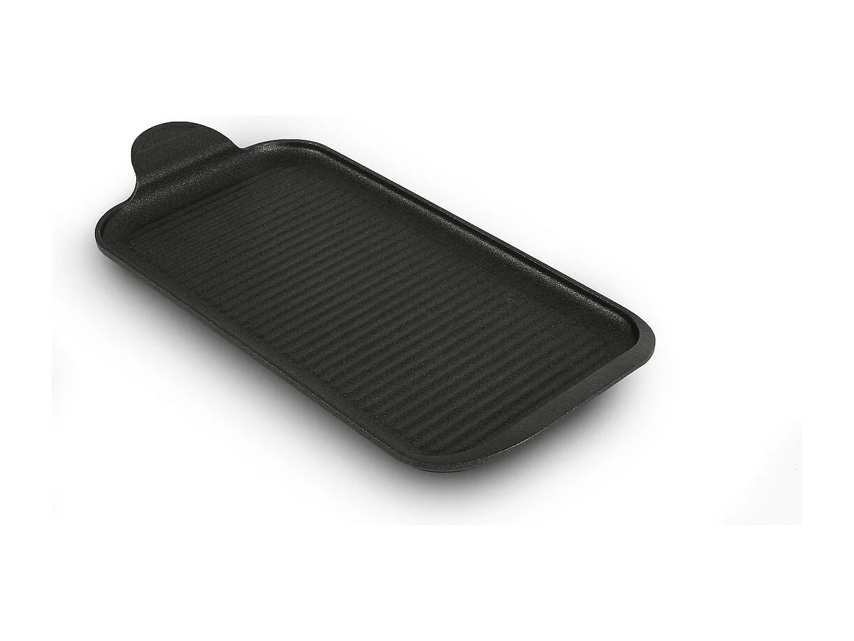 Plaque Finger-Grill BBQ, Noir, 32x16x2 cm, Risolì