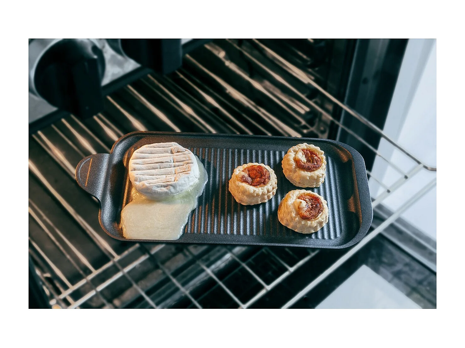 Plaque Finger-Grill BBQ, Noir, 32x16x2 cm, Risolì