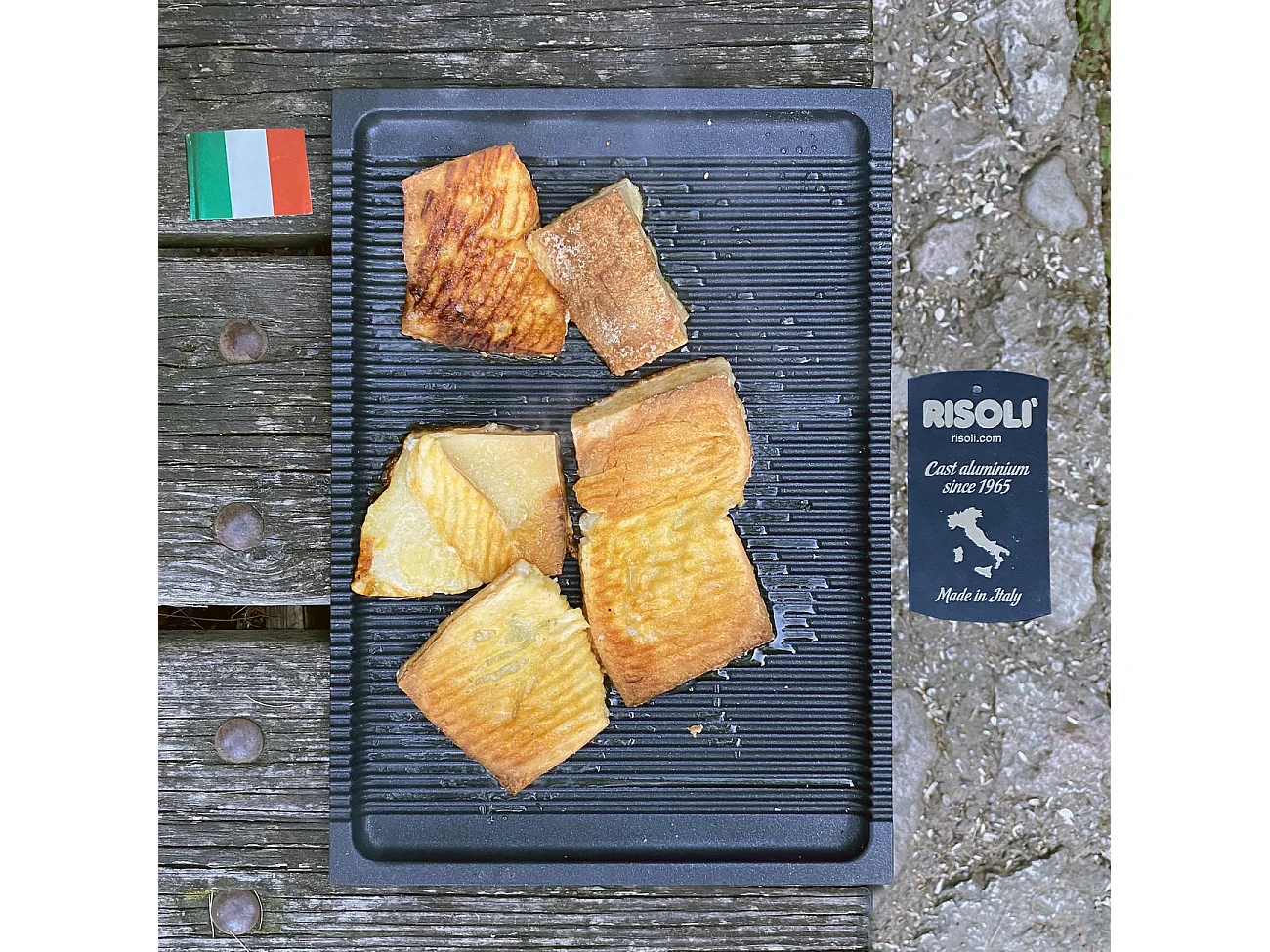 Grillplaat BBQ, Zwart, 38x26,5x2 cm, Risolì