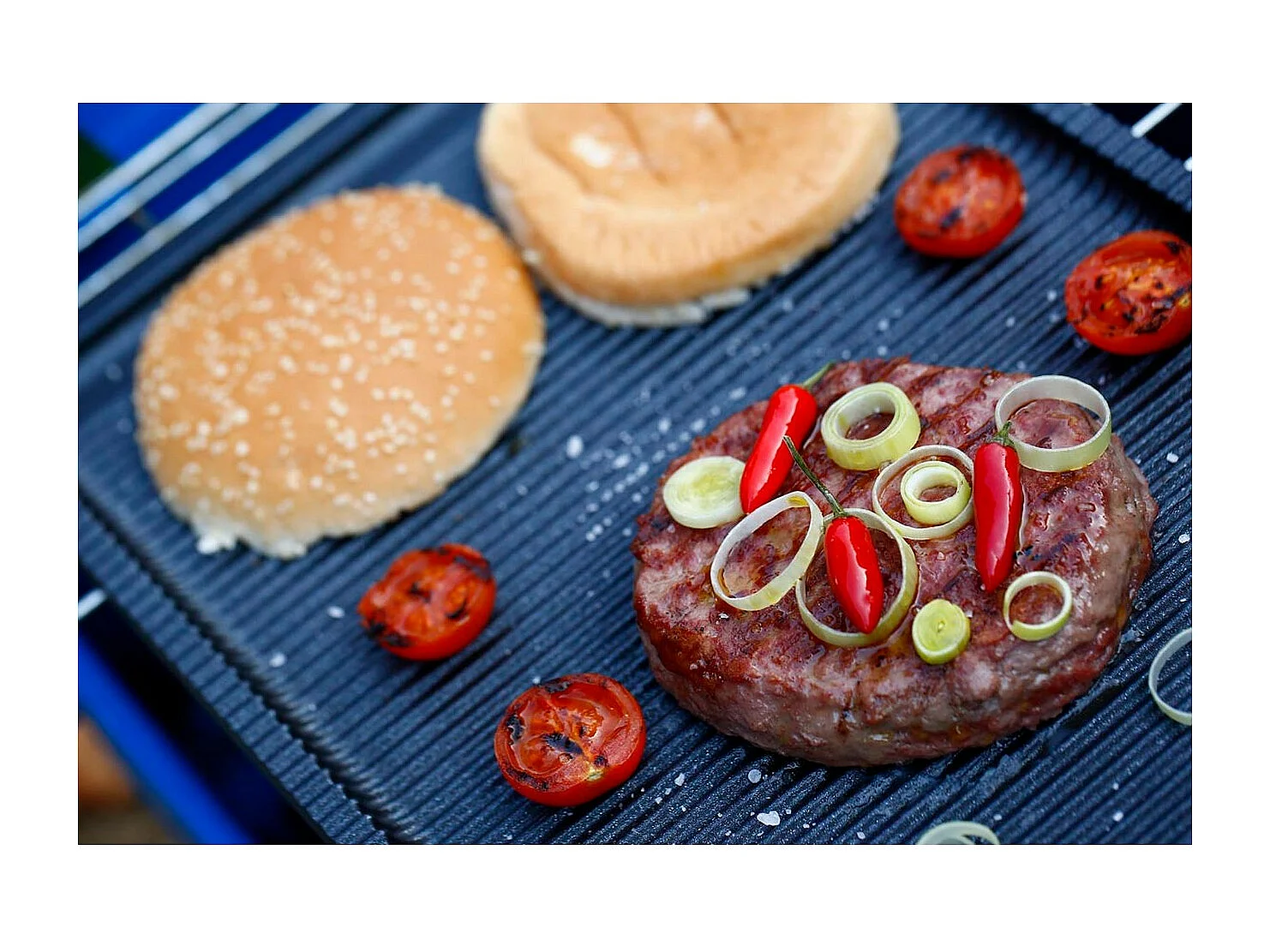 Grillplaat BBQ, Zwart, 38x26,5x2 cm, Risolì