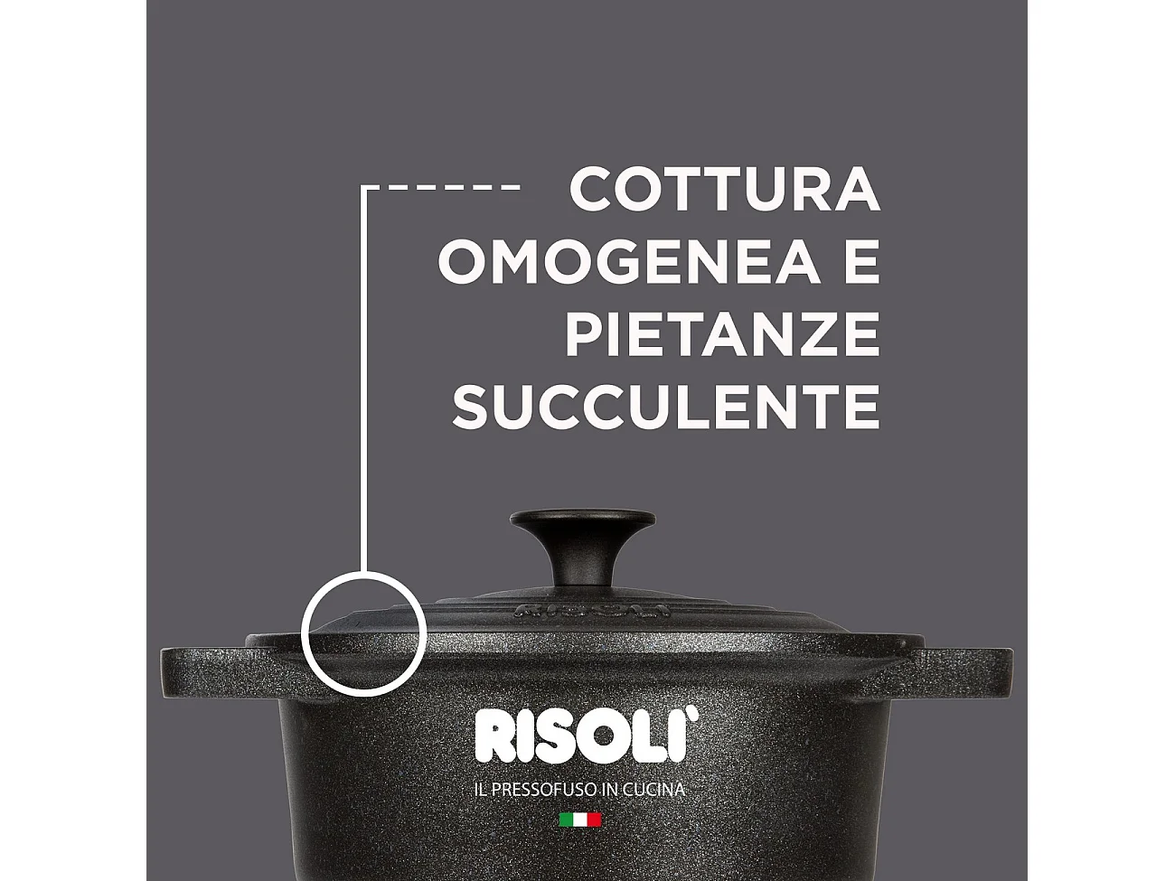 Braadpan Le Pignatte, Zwart, 28x28x11,5 cm, Risolì