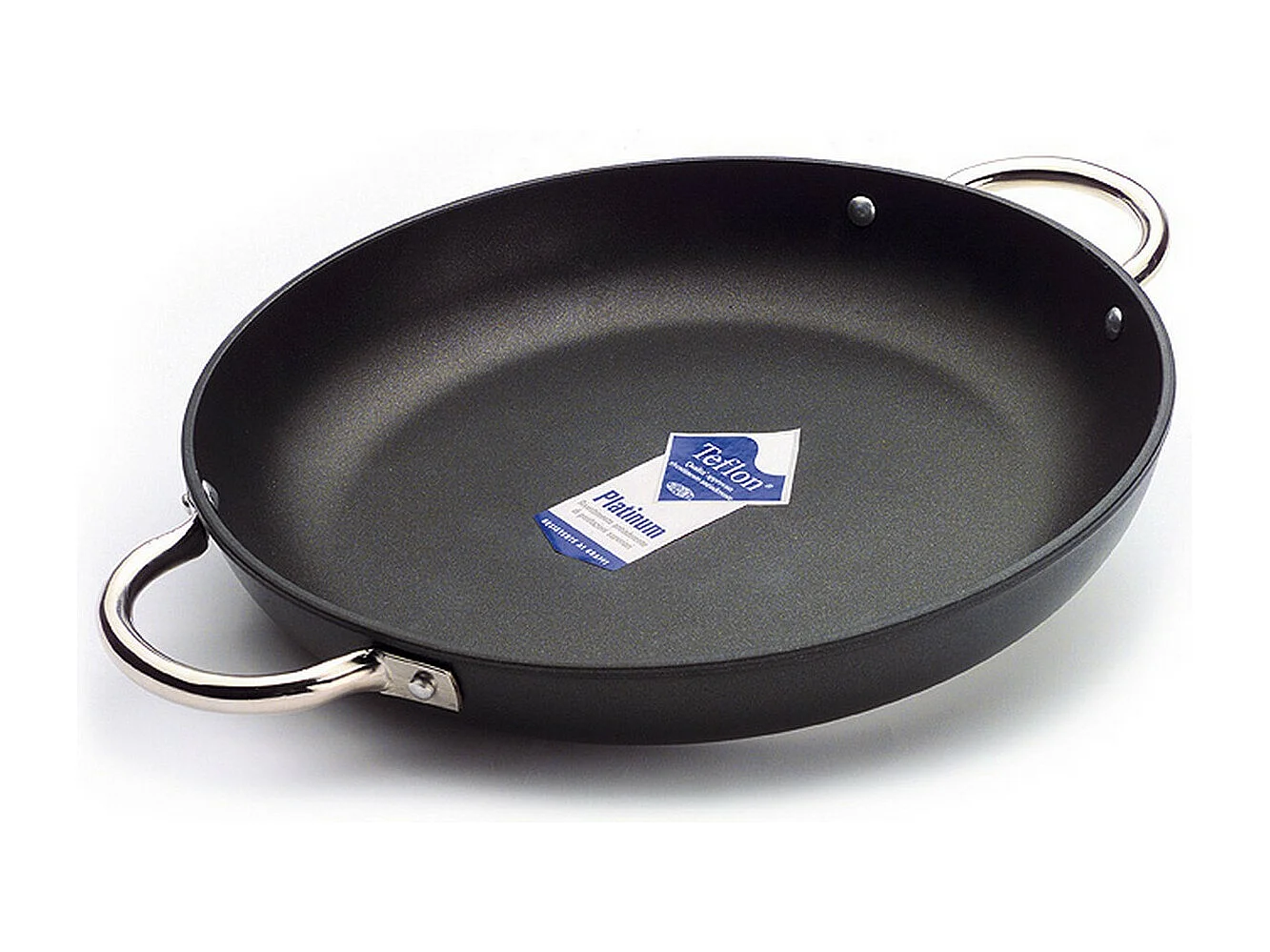 Panela para Paella Profissional, Preto, 28x28x4 cm, Risolì