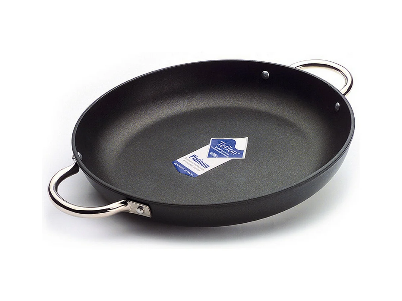 Poêle à Paella Professional, Noir, 28x28x4 cm, Risolì