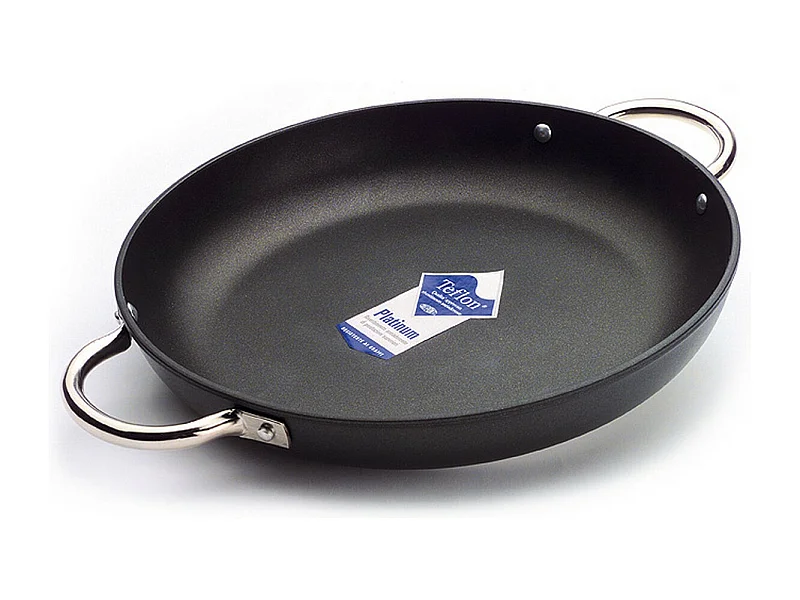 Panela para Paella Profissional, Preto, 28x28x4 cm, Risolì