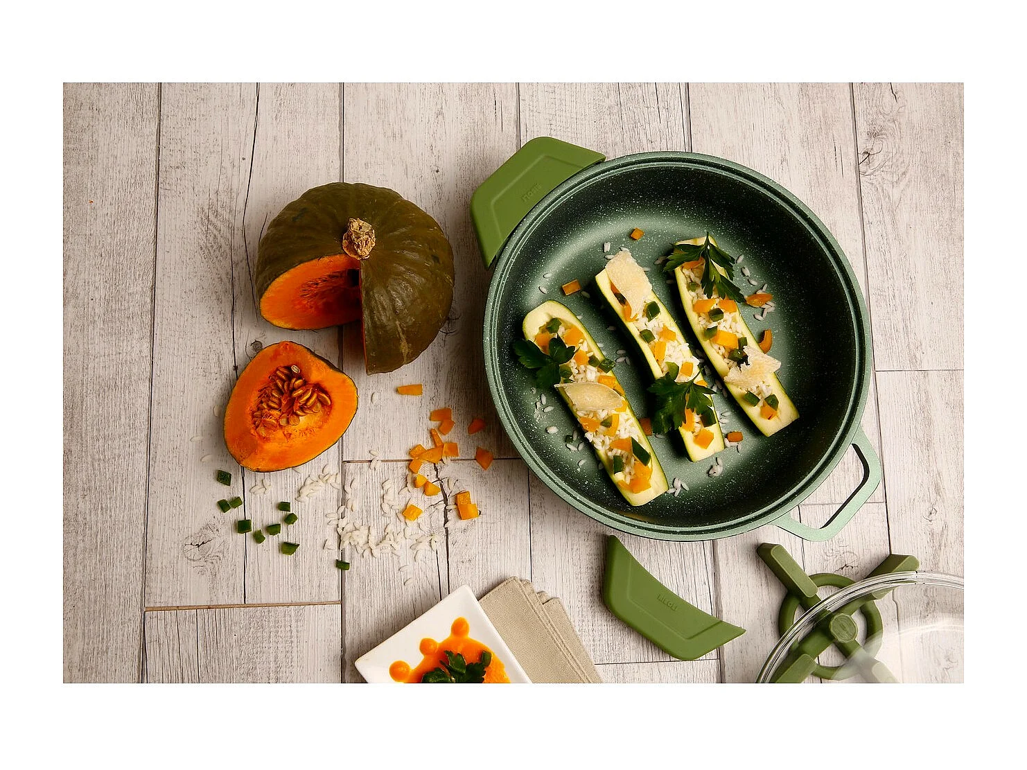 Caçarola Dr. Green, Verde, 28x28x8 cm, Risolì