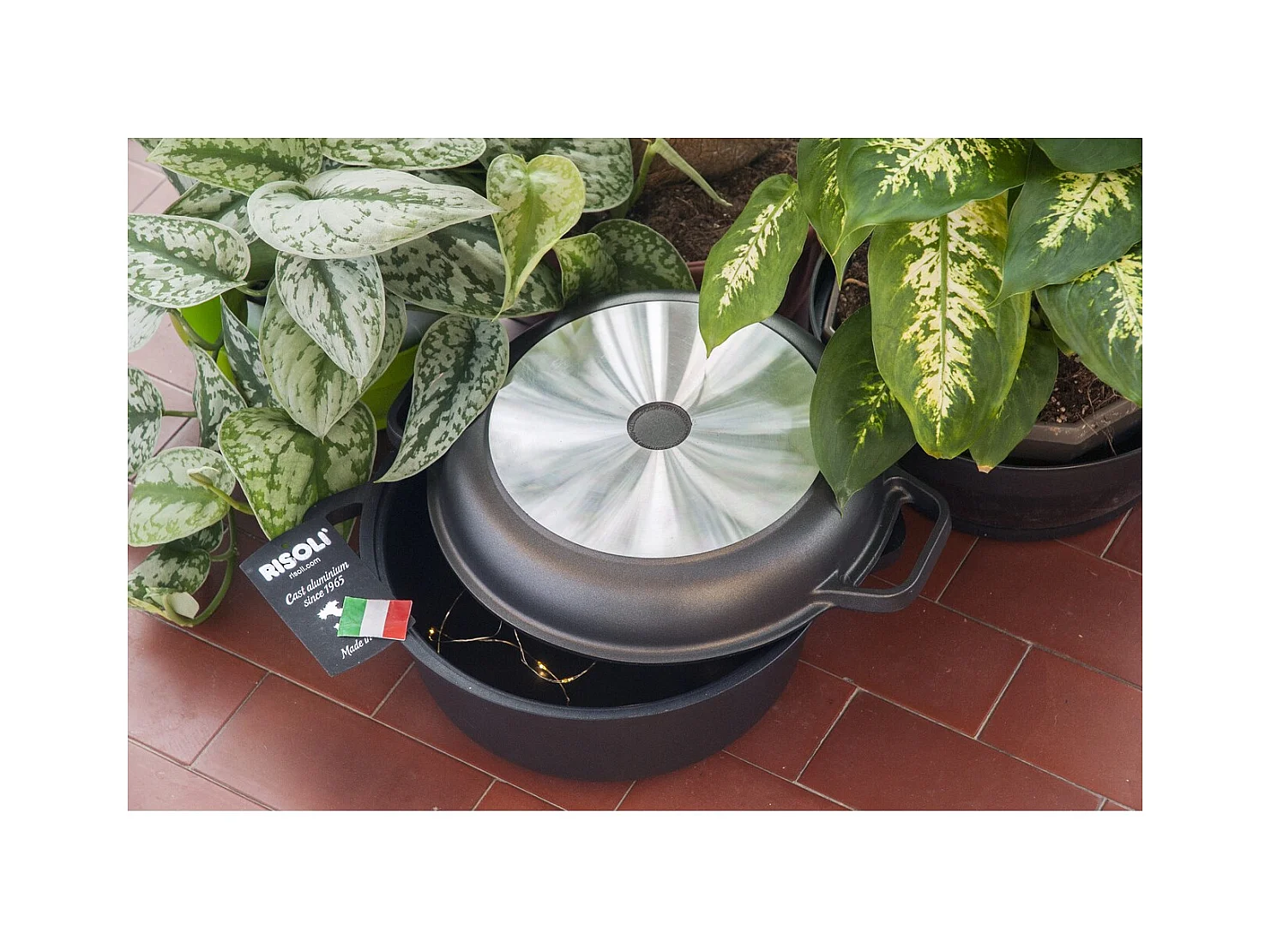 Braadpan Demontabel, Zwart, 24x24x10 cm, Risolì