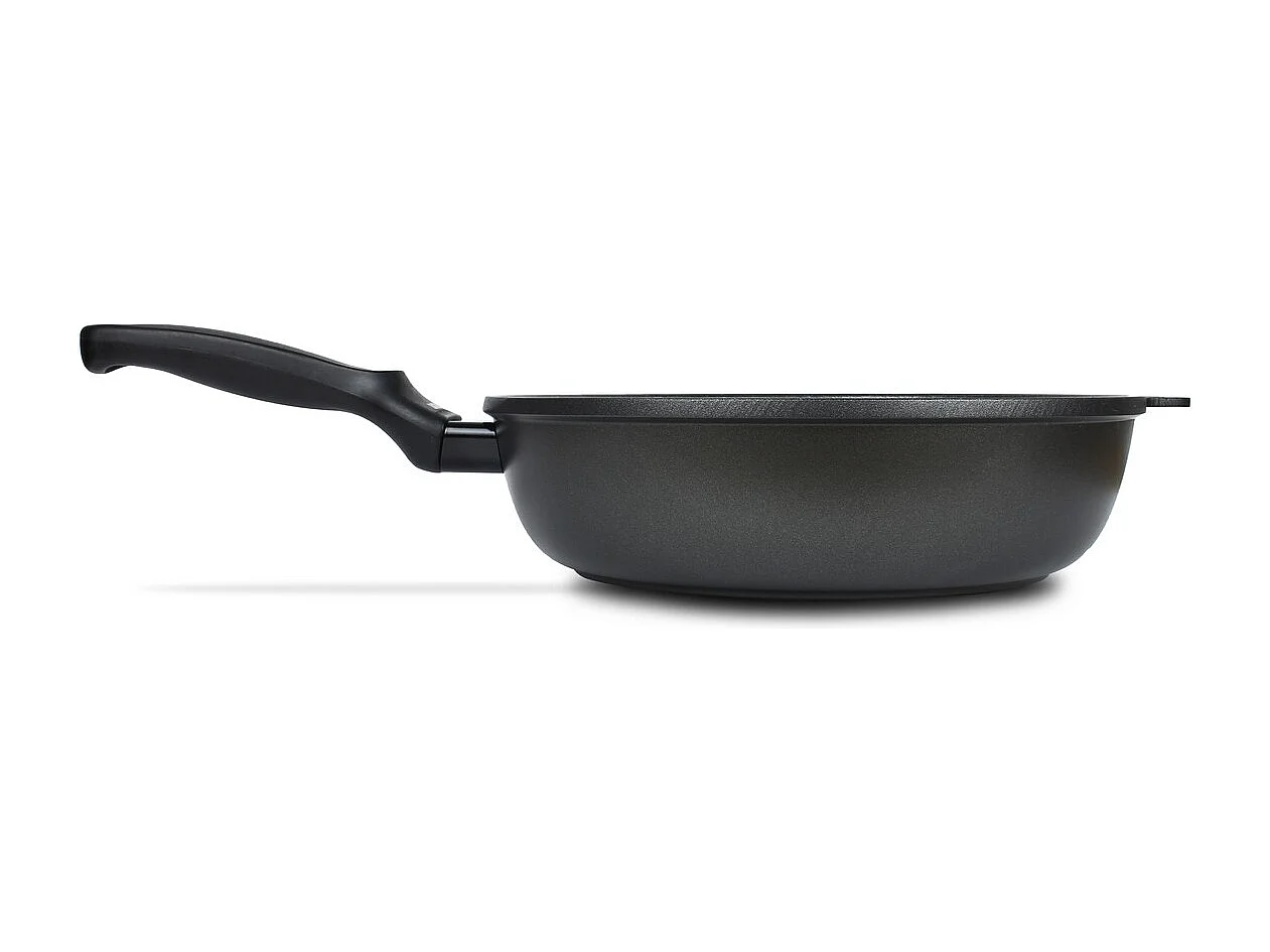 Hoge Koekenpan Uitneembare Oven, Zwart, 28x28x8 cm, Risolì