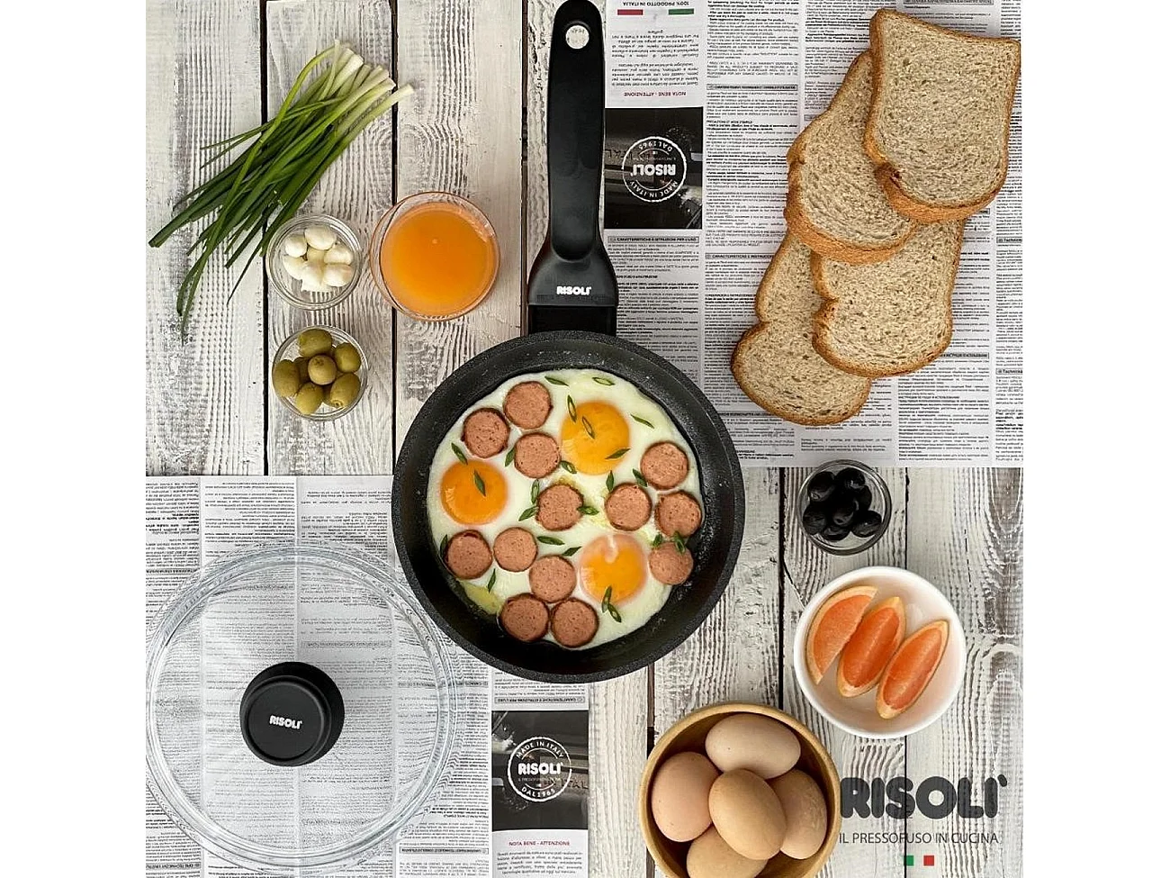 Sartén Baja Black Plus, Negro, 28x28x4 cm, Risolì