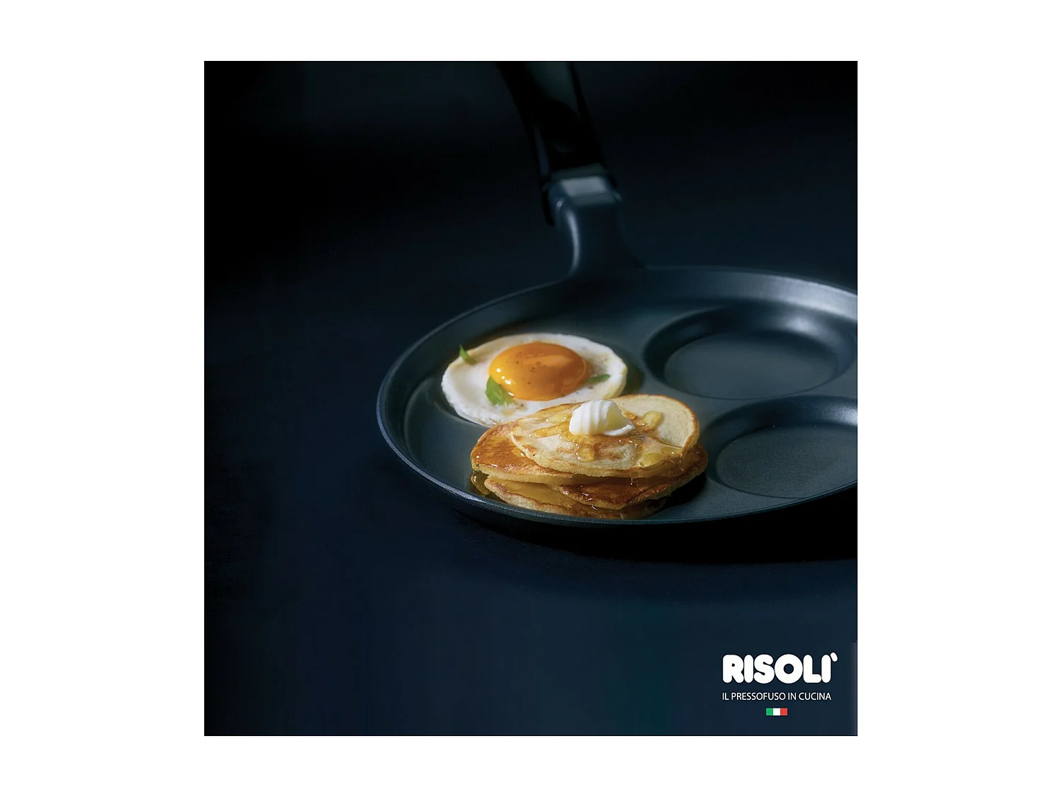 Padella per Pancakes Saporella, Nero, 25x25x2 cm, Risolì