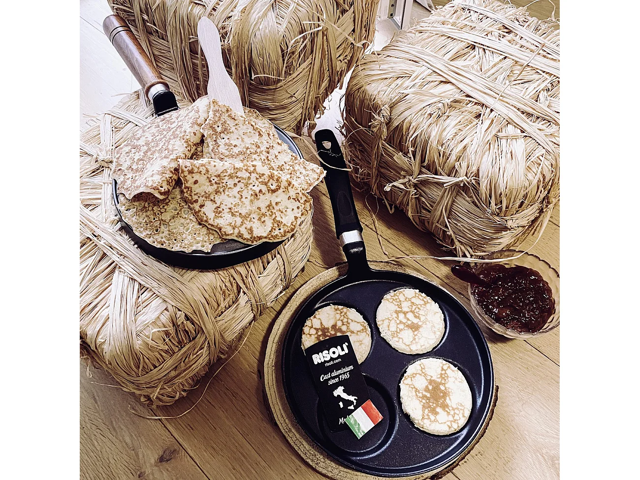 Patelnia do Naleśników Saporella, Czarny, 25x25x2 cm, Risolì