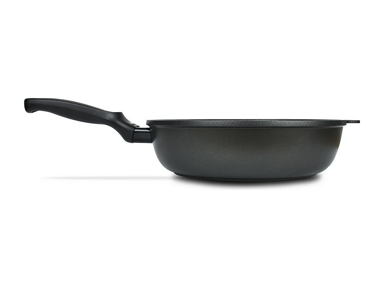 Hoge Koekenpan Graniet Premium, Antraciet, 28x28x8 cm, Risolì