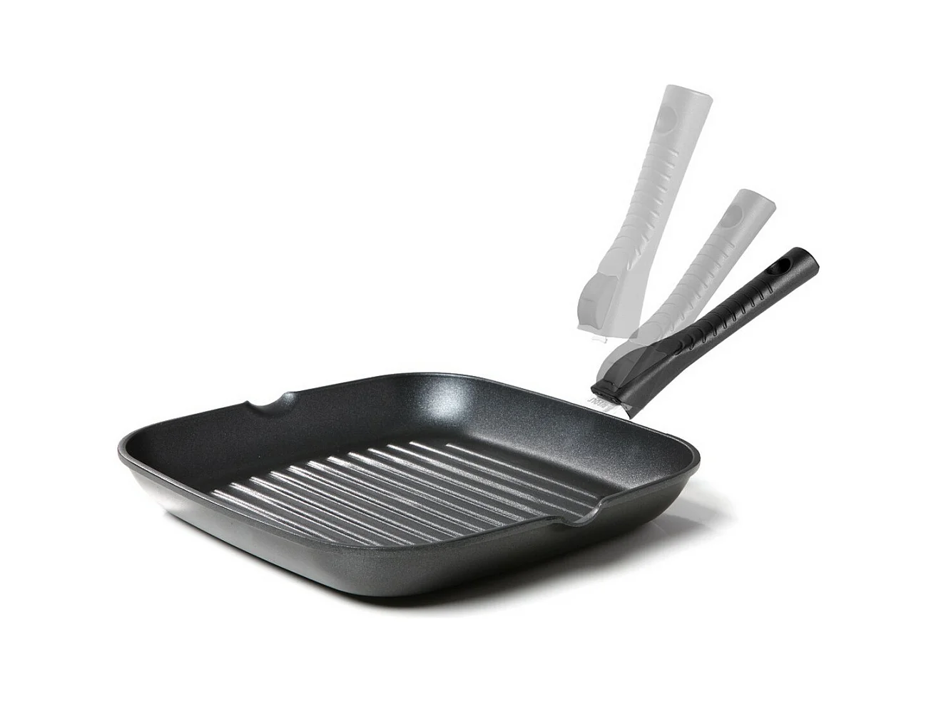 Poêle à Griller Oven Removable, Noir, 26x26x4,5 cm, Risolì
