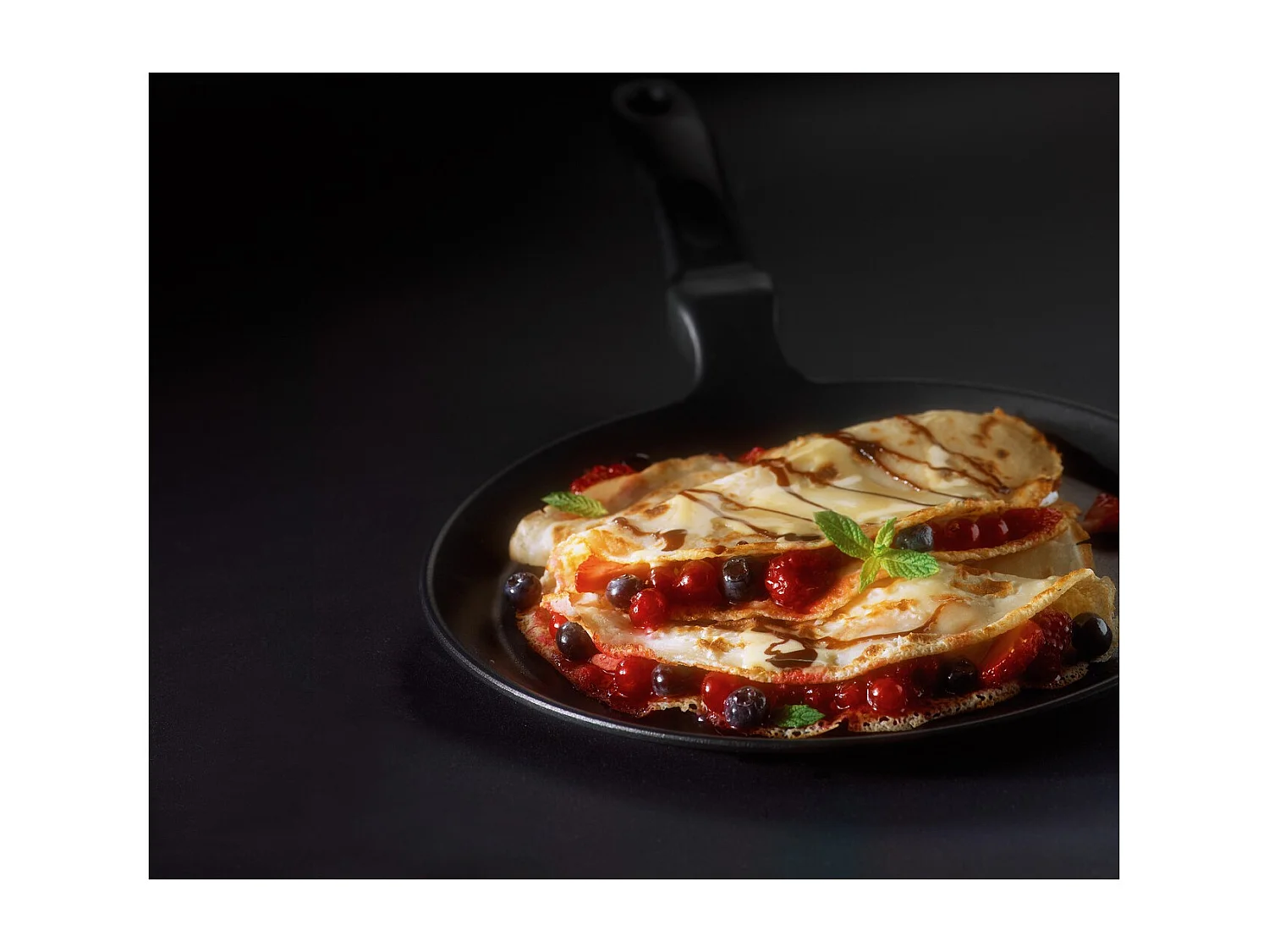 Pan voor Crêpes Saporella, Zwart, 28x28x2 cm, Risolì