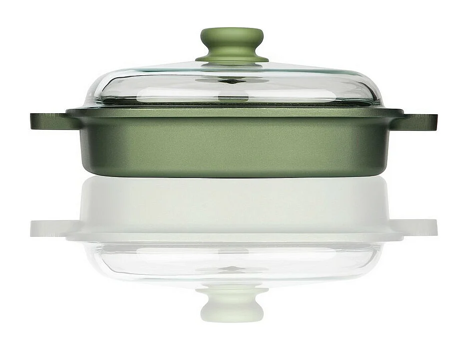 Stoomgrillpan Dr. Green, Groen, 26x26x5,5 cm, Risolì