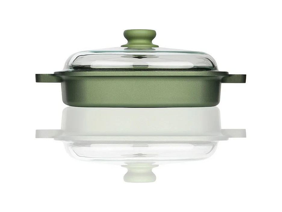 Poêle à Griller à Vapeur Dr. Green, Vert, 26x26x5,5 cm, Risolì