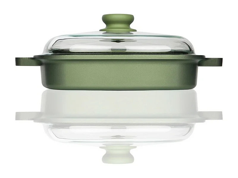 Stoomgrillpan Dr. Green, Groen, 26x26x5,5 cm, Risolì