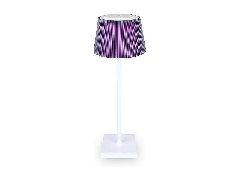 Lampe à Poser Rechargeable Clelia, Violet, 13x13x38 cm, Majestic