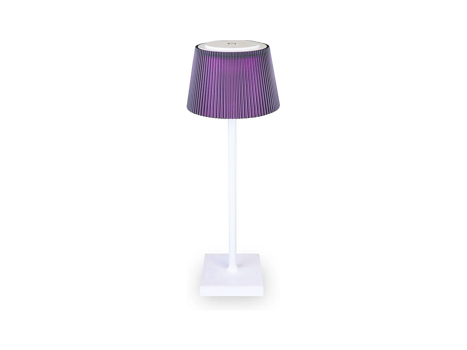 Lampe à Poser Rechargeable Clelia, Violet, 13x13x38 cm, Majestic