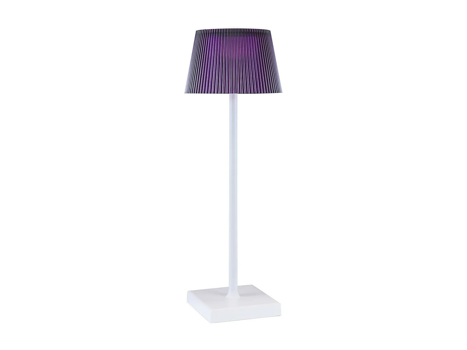 Lampe à Poser Rechargeable Clelia, Violet, 13x13x38 cm, Majestic