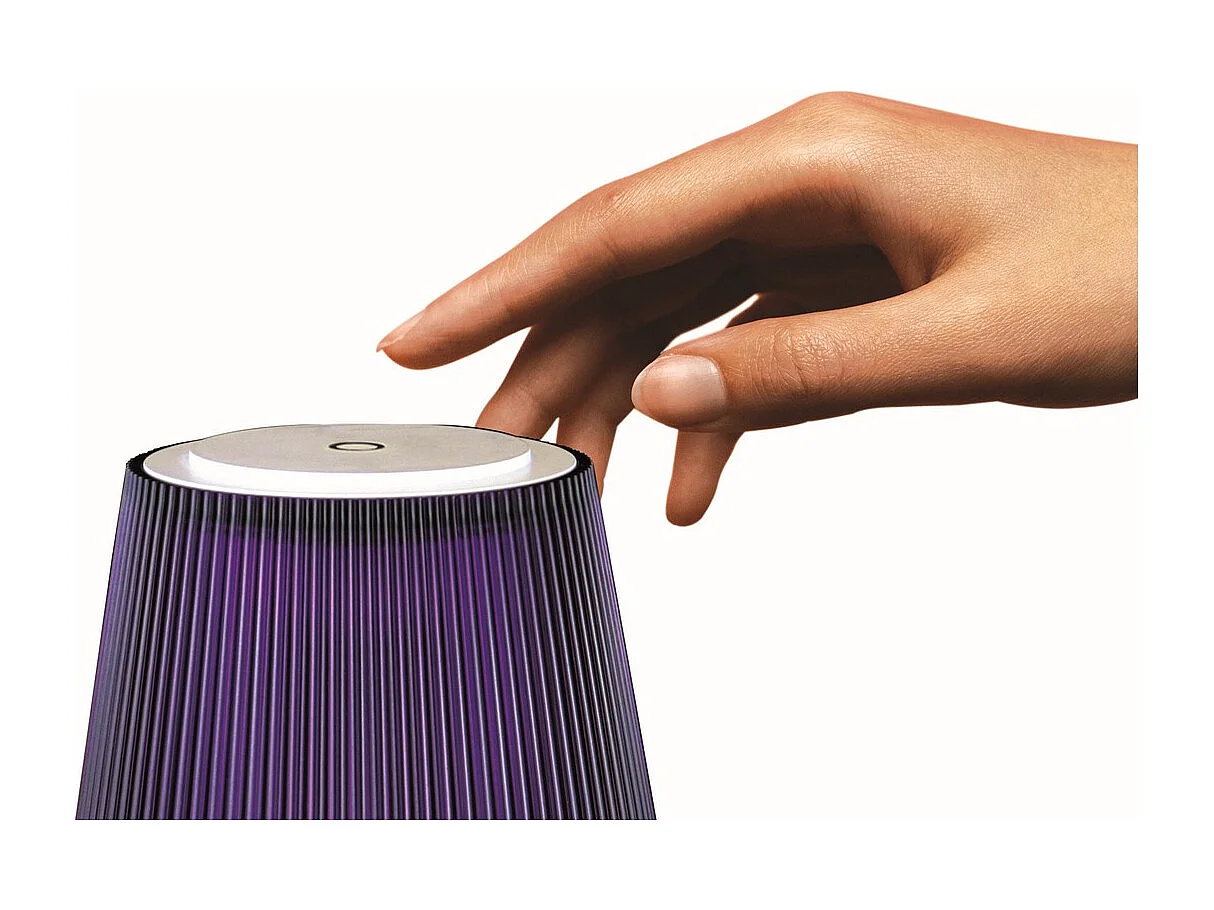 Lampe à Poser Rechargeable Clelia, Violet, 13x13x38 cm, Majestic