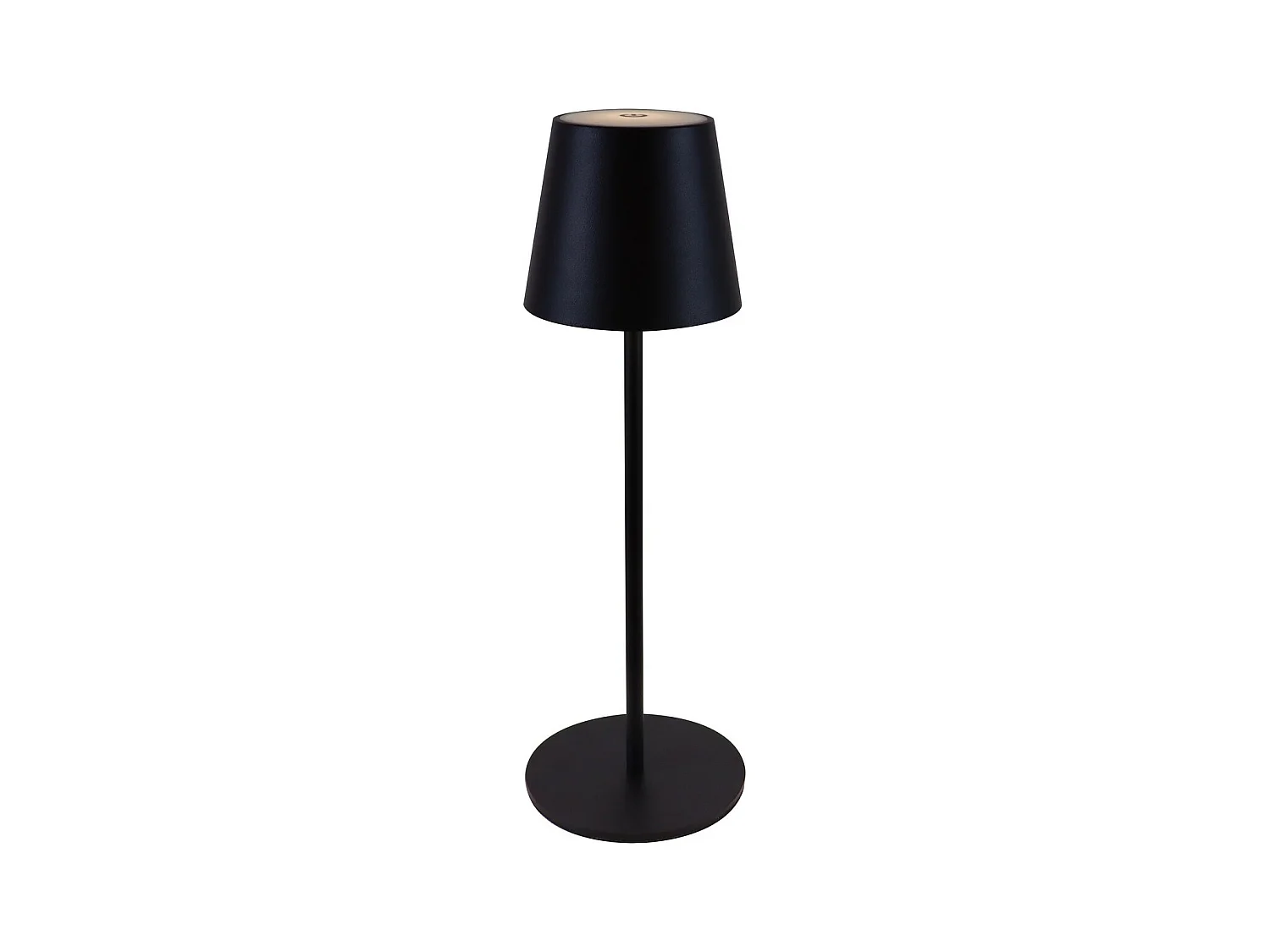 Lampe à Poser Rechargeable Agata, Noir, 12x12x37 cm, Majestic