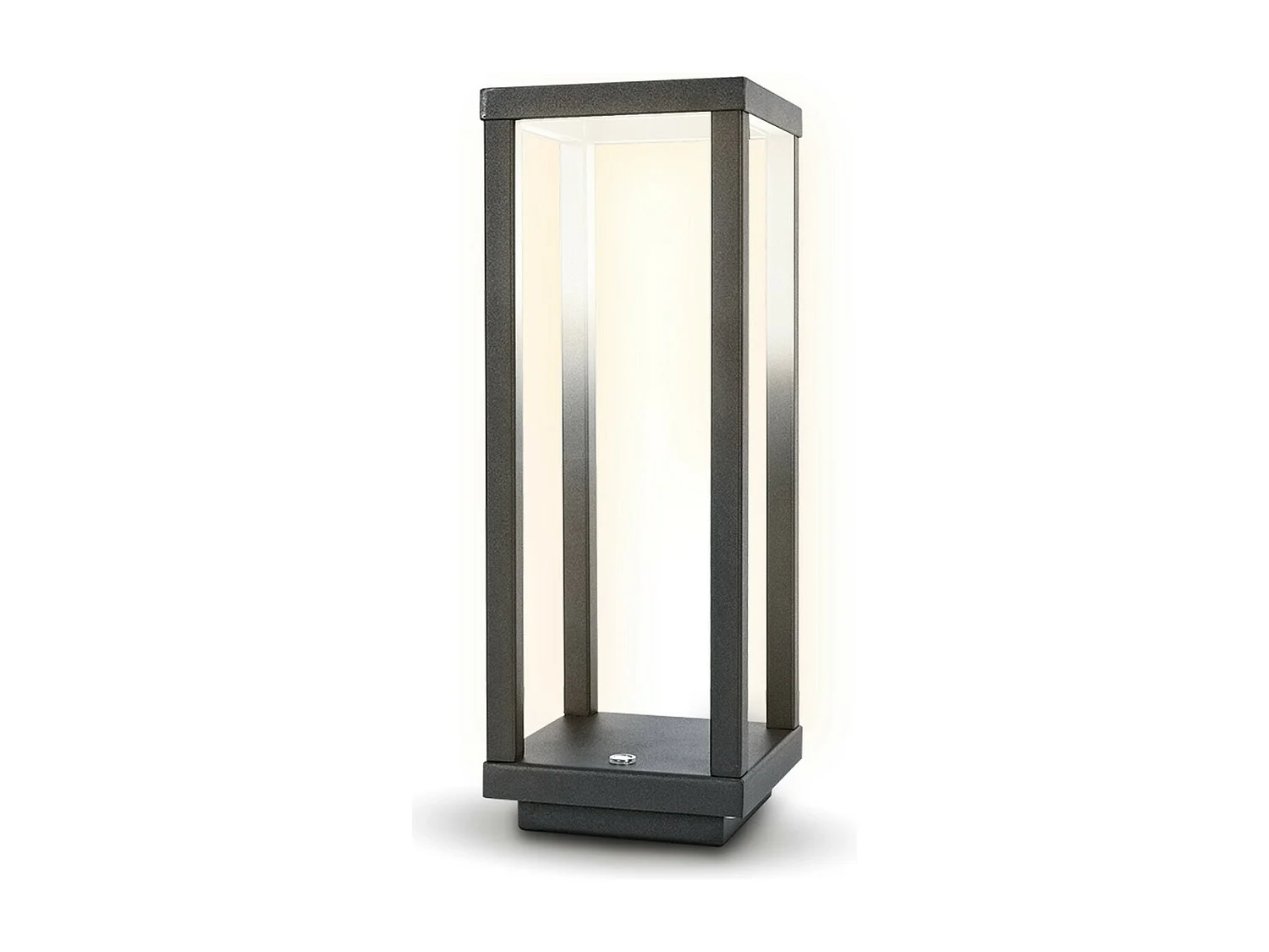 Lampada da Tavolo Ricaricabile Lea, Grigio, 10x10x28,5 cm, Majestic