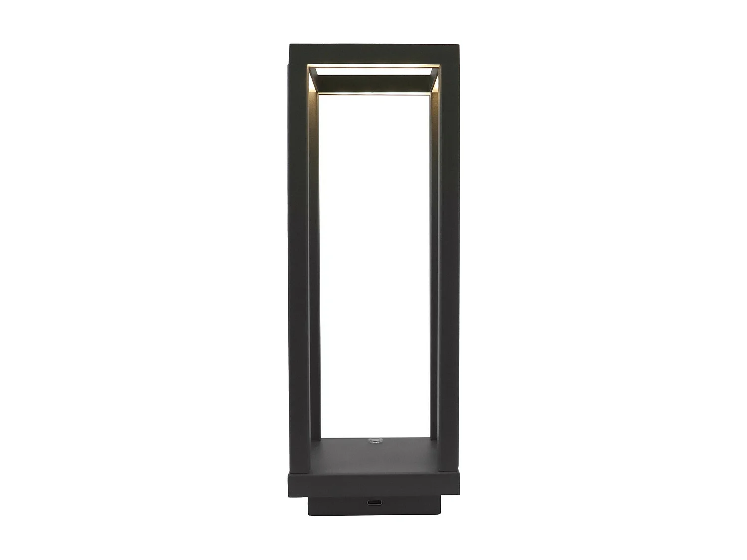 Lampada da Tavolo Ricaricabile Lea, Grigio, 10x10x28,5 cm, Majestic