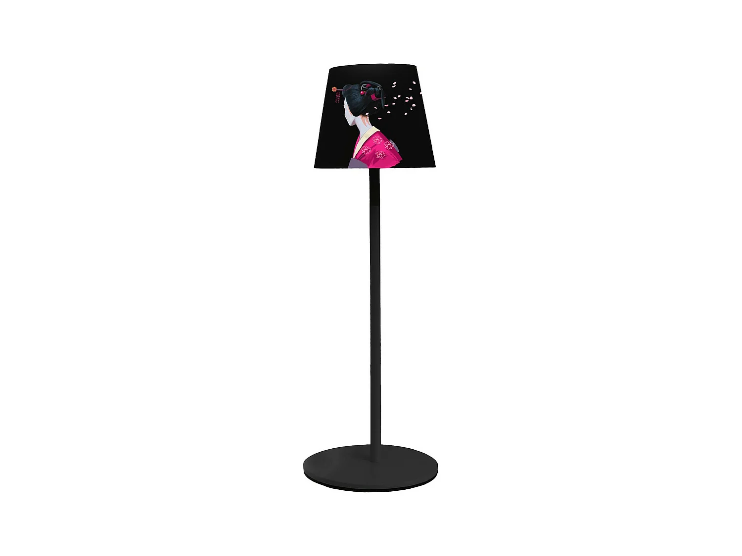 Lampe à Poser Rechargeable Alea Dulac, Noir, 12x12x37 cm, Majestic