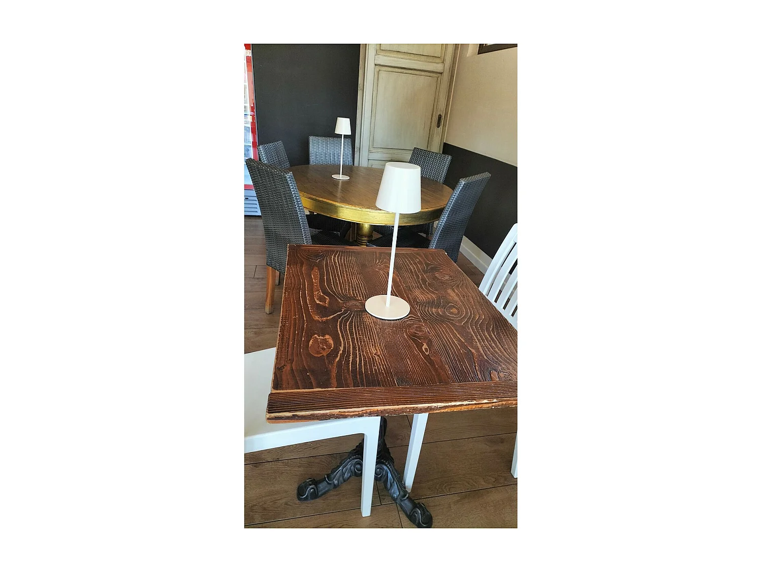 Lampe à Poser Rechargeable Agata, Ivoire, 12x12x37 cm, Majestic