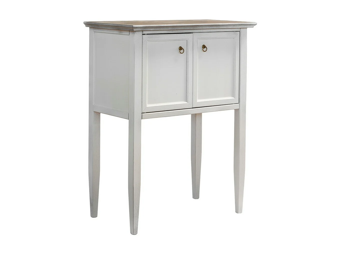 Stolik Nocny Luisa, Biały, 60,5x35x78,5 cm, EPIKASA